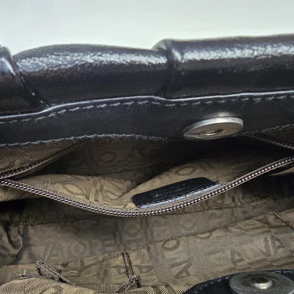 Salvatore Ferragamo Black Patent  Leather Handbag ( EUC! - Picture 13 of 14